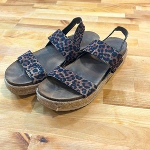 Steve Madden leopard print sandals- women’s size 10